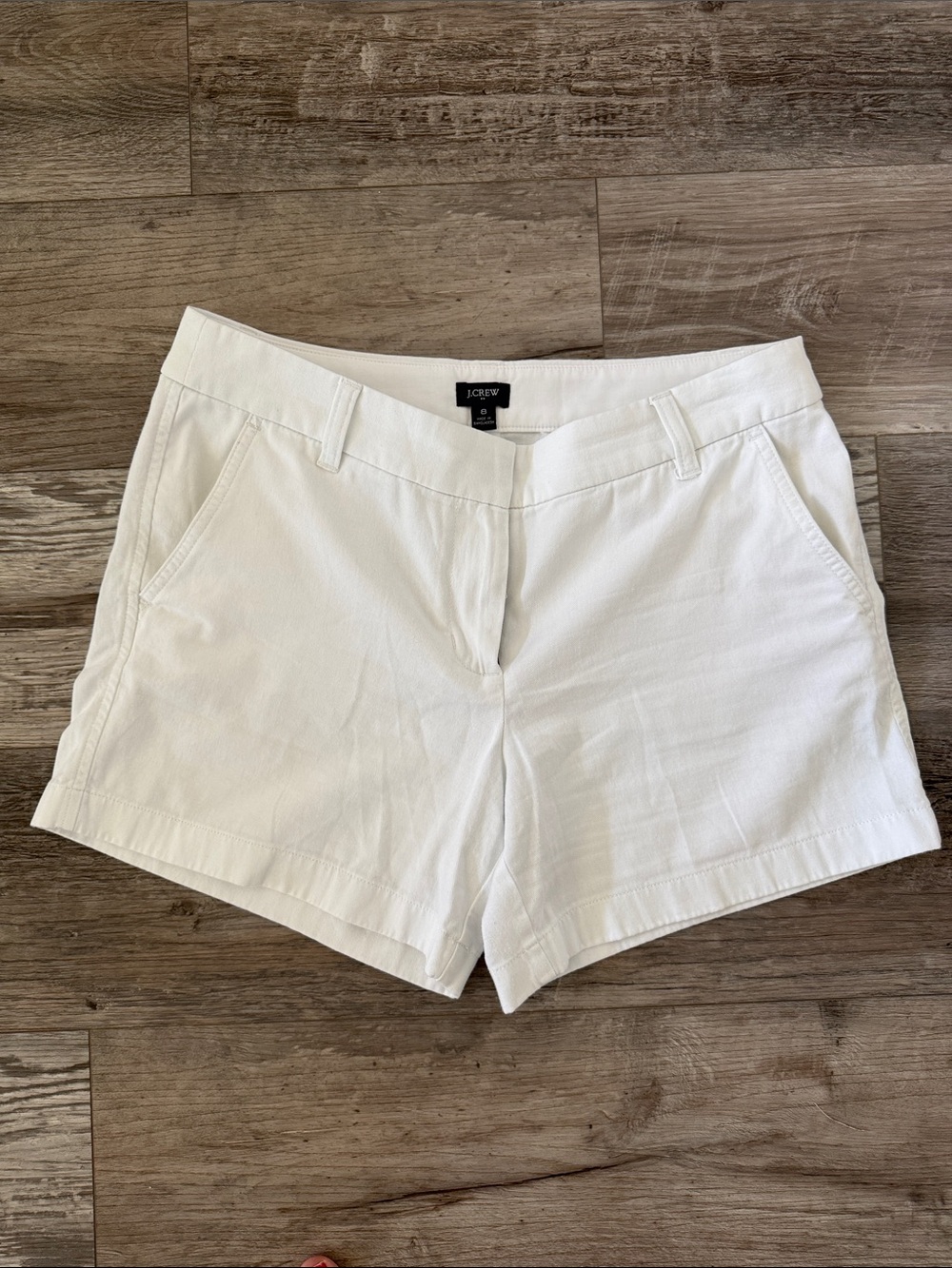 J. Crew White Cotton Women's Bermuda Shorts